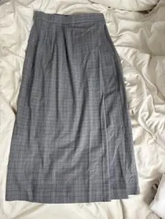 グレー チェック柄 タイトスカート　ユニクロ
