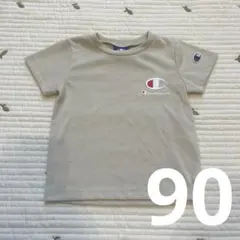 Champion 90cm 半袖　ベージュ　Tシャツ　キッズ　ベビー　子供服のサムネイル