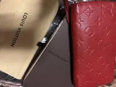 Louis Vuitton ジッピーウォレット モノグラムアンプラント 赤
