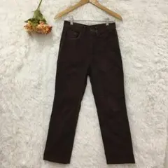 ★ブラッパーズ★カラー ストレートパンツ 【M】 コットン 日本製 ブラウン