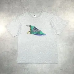 90s adidas アディダス デザイン Tシャツ 半袖 アメリカ製 ゆるだぼ