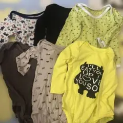 全6点 ベビー服 ロンパース 秋冬服 まとめ売り 詰め合わせ90