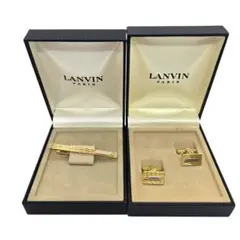 LANVIN ネクタイピン カフス セット ゴールドカラー - メルカリ