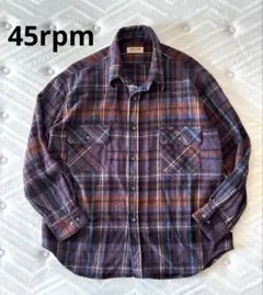 45rpm 90's ウールシャツ アーカイブ チェック ネルシャツ 2tacs