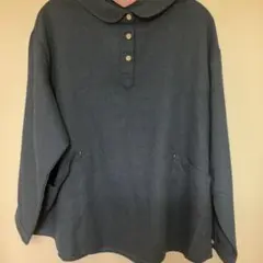 大きいサイズ　ネイビー　ポロシャツスタイル 長袖