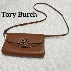 【美品】Tory Burch ミラー ウォレット クロスボディ長財布