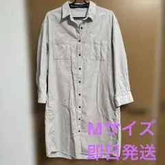 コーデュロイ シャツワンピース ライトグレー CINEMA CLUB 美品