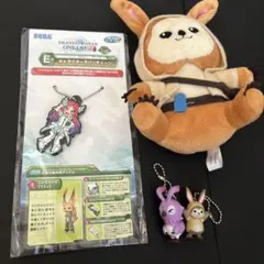 ファンタシースターオンライン2 ラバーチェーン＆ぬいぐるみ キーホルダー