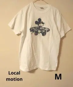 LocalMotion ミッキーマウス サーフィン Tシャツ ホワイト Mサイズ