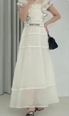 MARY QUANT ☆マキシドレス☆リリーブラウン☆シースルー☆ワンピース☆