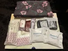 旅行用アメニティグッズ　10点セット　和柄袋付き
