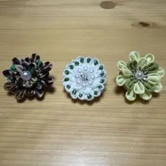 ちりめん風ブローチ