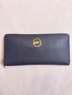 MICHAEL KORS 長財布 ネイビー MKロゴ マイケルコース