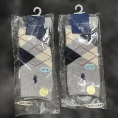 【新品】Ralph Lauren ベビー靴下 11-13cm アーガイル柄