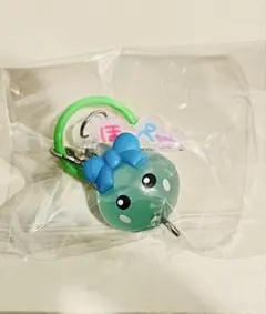 ほっぺちゃん透明緑色キャラクター キーホルダー
