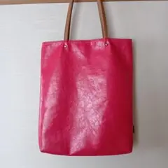 COMME CA ISM コムサイズム トートバッグ 赤　38×30cm