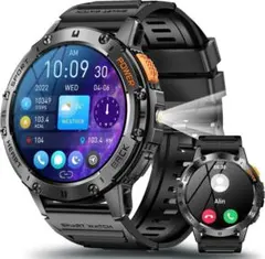 スマートウォッチ 【軍用規格】高精度画面 通話機能 耐衝撃 IP68防水防塵