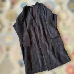 JEANASIS シャギーニット　もふもふ　ロングカーディガン　ネイビー