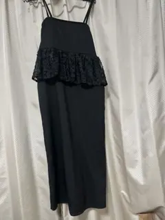 しまむら　レース　ペプラム　キャミワンピース