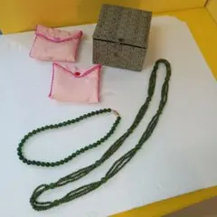 中国 翡翠　♦古い物　ネックレス　美品