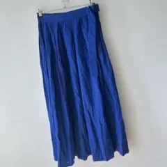 niko and... ニコアンド リネン混 ロングスカート ブルー L相当 麻