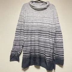 T by TALBOTS グレー　タートルネック L ニット　セーター　長袖