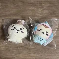 新品　ちいかわ×サンリオ マスコット うさぎポムポムプリン くりまんハンギョドン