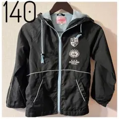 140サイズ フード付きジャケット ブラック