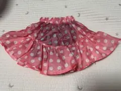 新品未使用 LITTC ピンク 水玉 スカート 80 ミニーマウス