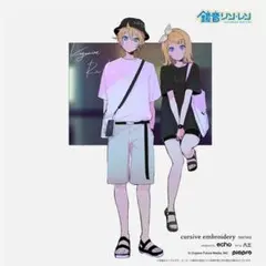 鏡音リン ロゴ入り Tシャツ ブラック