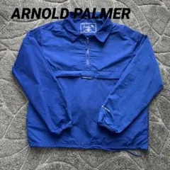【美品】ARNOLD PALMER ハーフジップナイロンジャケット　青のサムネイル