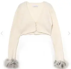melt the lady fur cuffs nano cardigan