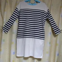 最終値下げ　チュニックワンピース　ボーダー　F