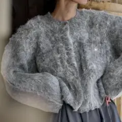 新品未使用タグ付き♡完売品ur’s ユアーズ　モヘアライクWポケットカーディガン