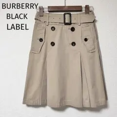 BURBERRY BLACK LABEL ボックスプリーツスカート ベージュ38