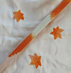 帯揚げ帯締め(オレンジもみじ・ピンク白オレンジ)