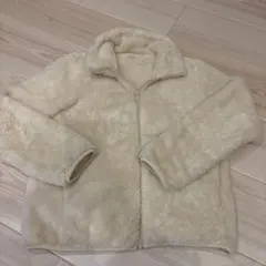 UNIQLO フリースジャケット ボア ベージュ S ホワイト