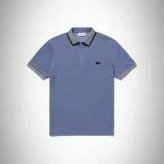 LACOSTE ラコステ ブルー ストライプ ワニロゴ ポロシャツ US L