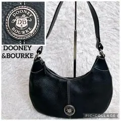 DOONEY&BOURKE ワンショルダー　レザー　ステッチ　バッグ　黒