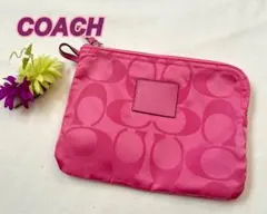 美品＊COACH アクセサリーポーチ シグネチャーピンク 希少カラー 2025年最新】COACH ポーチ シグネチャーの人気アイテム - メルカリ