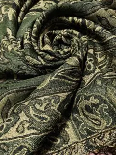 新品　豪華金糸入りパシュミナ　カシミア100% 男女兼用大判ストール　Y.74