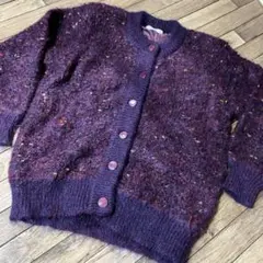 LANSOIR 裏付カーディガン　長袖　ウール混