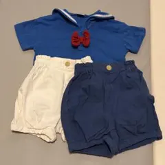 ドナルドダック セーラー服風 トップス ショートパンツ セットのサムネイル