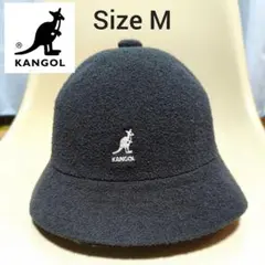 【美品】KANGOL　ベルハット　チャコールグレー　頭囲約57cm　台湾製