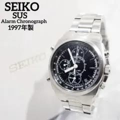 超希少 1997年製 セイコー SUSテレメーター アラーム クロノグラフ 箱付
