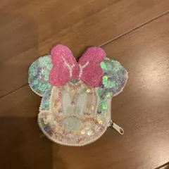 ミニーマウス スパンコールコインケース