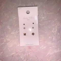 新品、樹脂ピアス、金属アレルギー、３個セット、レディース