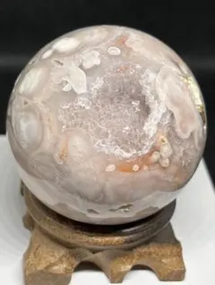 桜瑪瑙　ピンクアメジストジオード　スフィア59.8ミリ