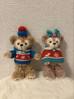 ダッフィー＆シェリーメイ ぬいぐるみバッジ 2011年 クリスマス限定