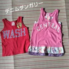 デニムダンガリー♥袖なし2枚セット